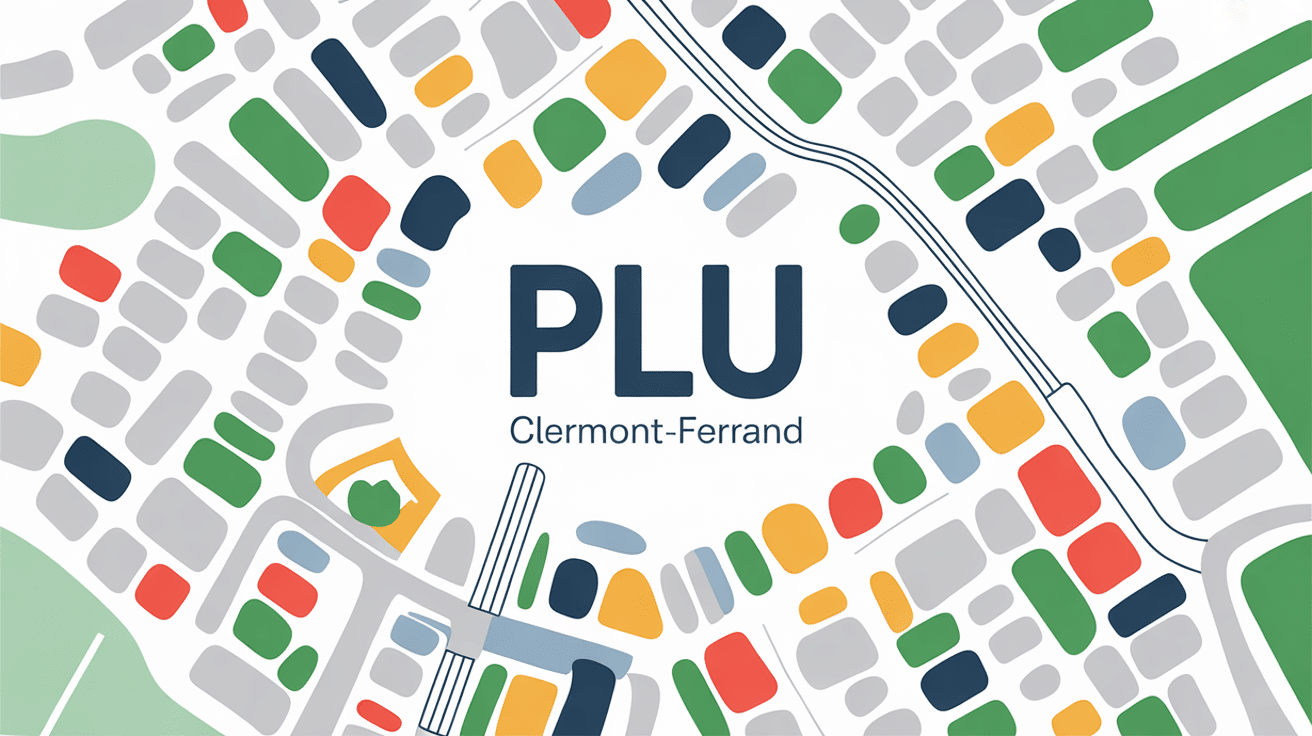 plan local d'urbanisme clermont ferrand illustration vectorielle