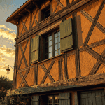 colombage maison façade bois torchis