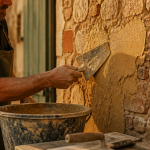 enduit sur brique application artisanale