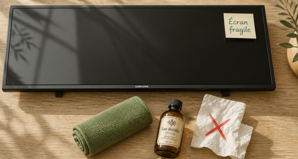 Peut-on nettoyer un écran TV avec du produit à vitre : méthode à éviter