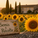 Quand planter les graines de tournesol, champ en fleurs