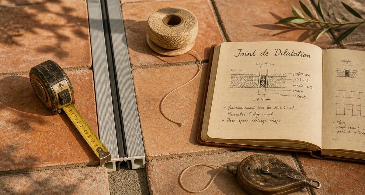 joint dilatation carrelage sol terre cuite
