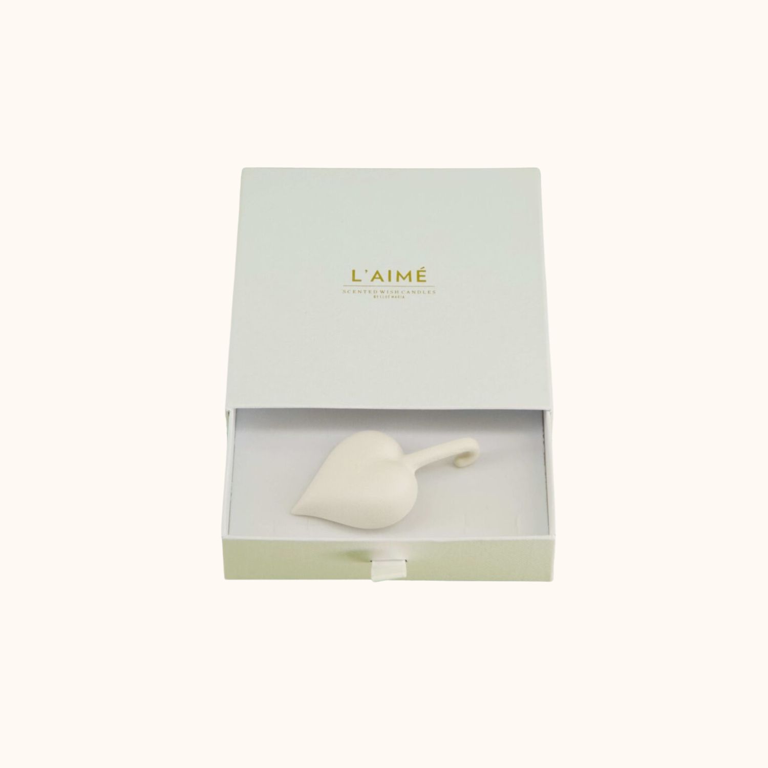 white heart ceramic