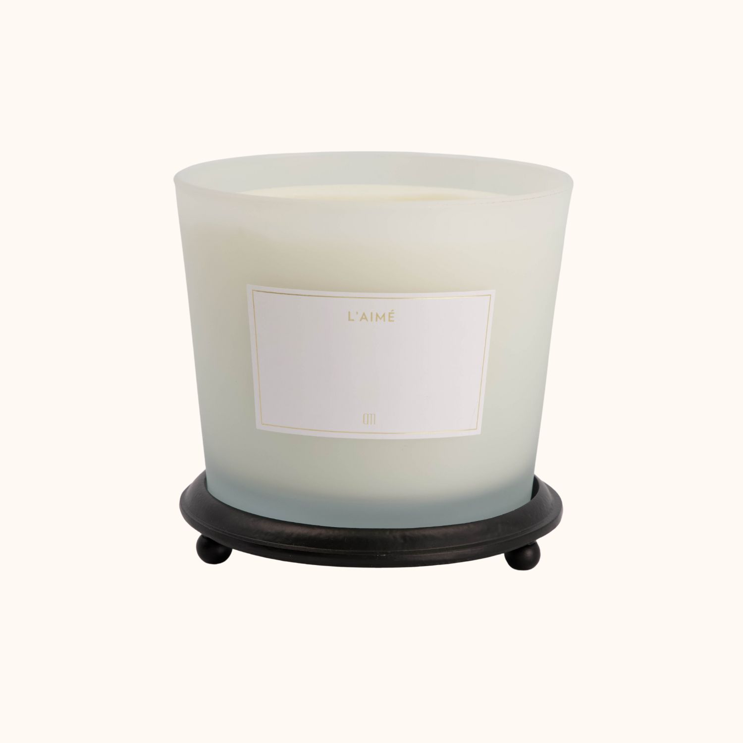 Support de table modèle moderne en aluminium noir par L'Aimé Candles