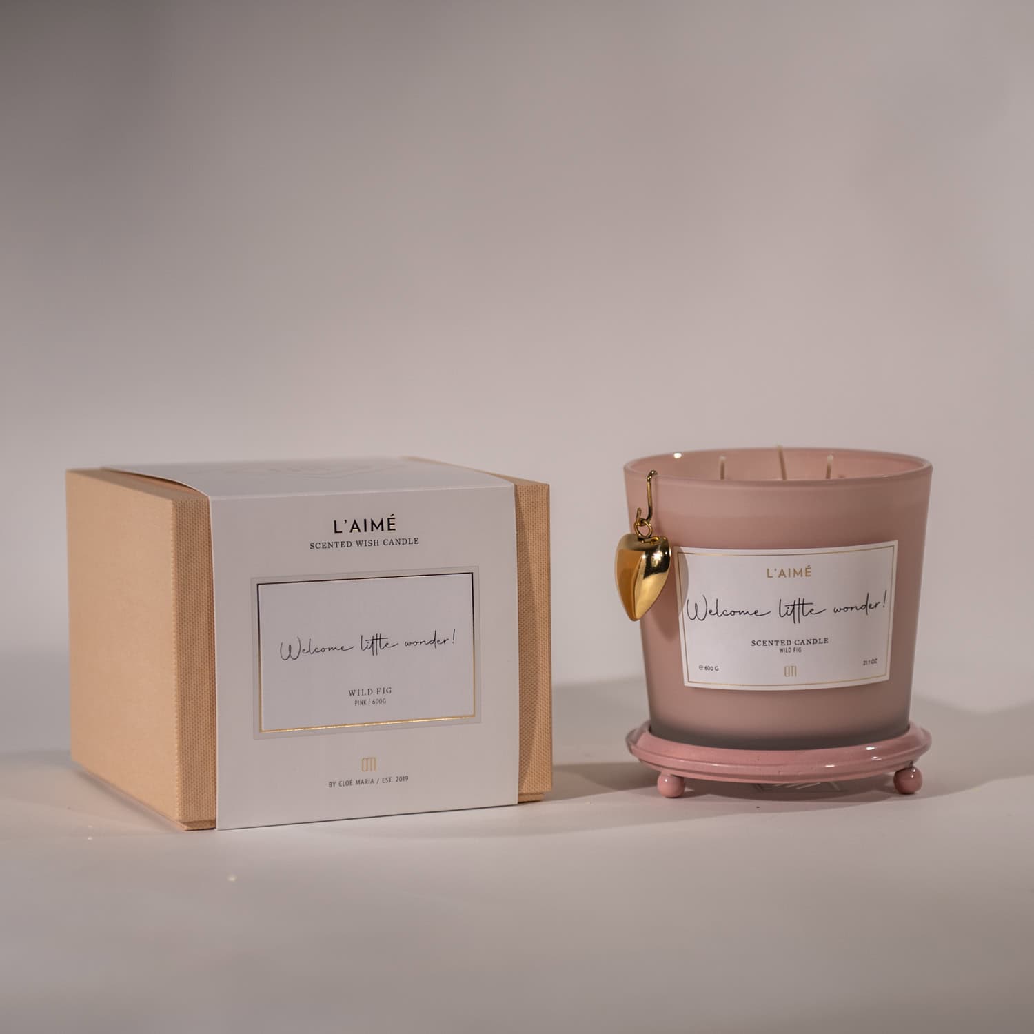 Heart jewel (solid brass) 600 grams Candle - Image 4