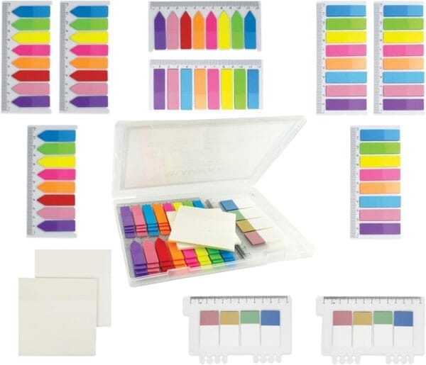 Lambock Transparent Sticky Note Page Marker Tabs, Index Tabs, Pastel Tabs , 1540 Pcs