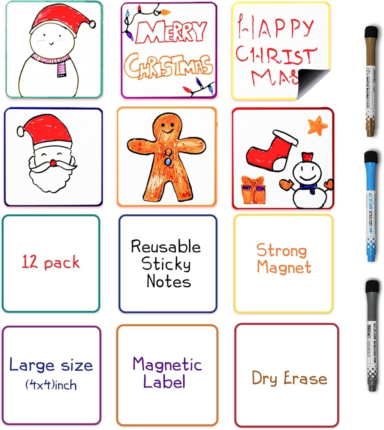 Lambock Large Magnetic Reusable Sticky Notes