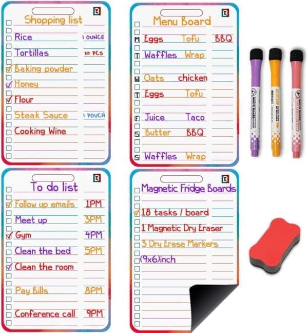 Lambock Large Dry Erase Magnetic Planners for Fridge