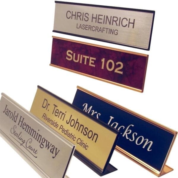 Personalized Office Name Plate With Optional Wall or Desk Holder – 2×8 – CUSTOMIZE. Choose from a variety of colors and fonts to match your style. Great gift idea.
