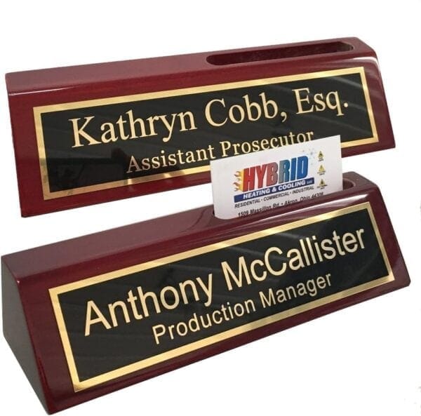 Desk Name Plate Personalized Engraved Name Plates Business Card Holder | Name Plate for Desk | Office Desk Decor – Personalized Plaque Name Plates for Desks | Personalized Name Plate