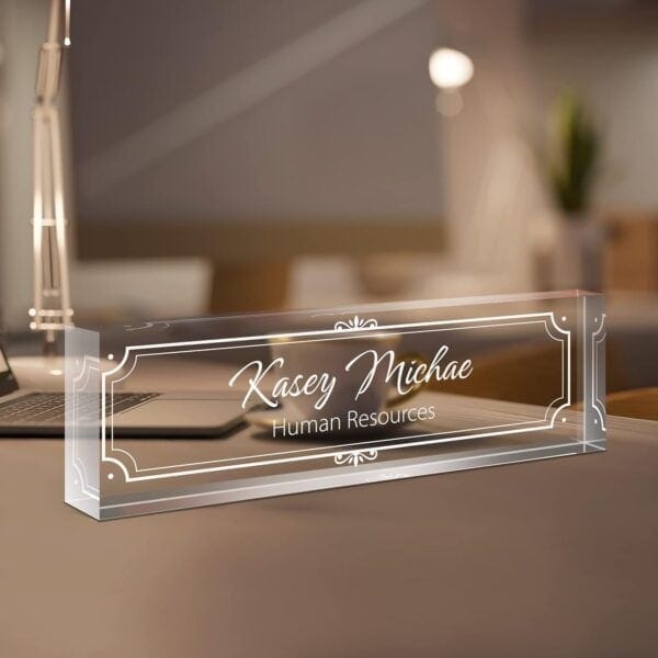 Office Engraved Name Plates for Desk |Desk Name Plate Personalized| Custom Employee Appreciation Gifts |Office Gifts for Women, Boss, Employee, Teacher, Manager |staff appreciation gift
