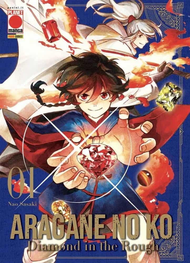 Manga fantasy giapponese con protagonista giovane con poteri magici e diamanti, avventure epiche e arte dettagliata.