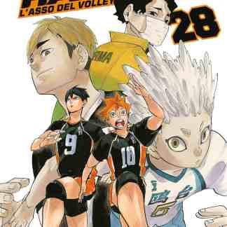 Immagine del manga Haikyu - L'Asso del Volley 28, personaggi di volley in scena.