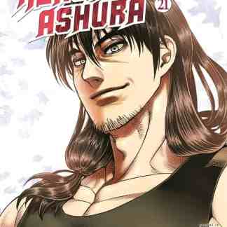 Copertina fumetto Kengan Ashura 21 con personaggio maschile forte e determinato.