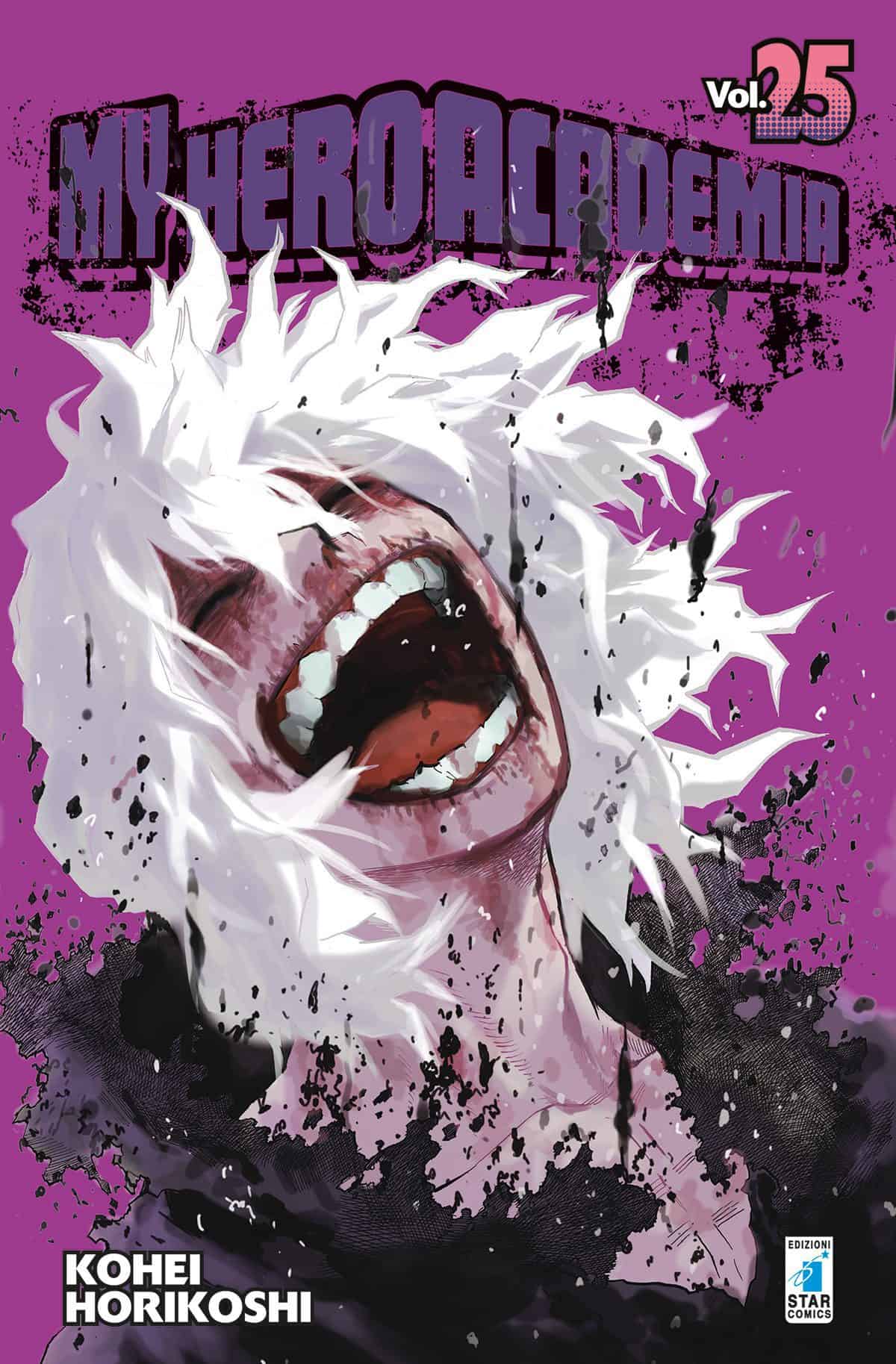 Alt: Fumetto di My Hero Academia volume 25 con protagonista in un momento di azione intensa.
