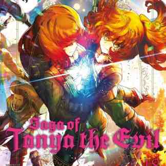 Immagine del volume 18 di Saga of Tanya the Evil, anime e manga militare fantasy, personaggi principali in azione.