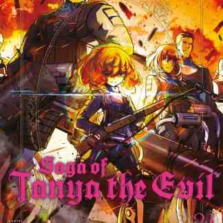 Immagine di Tanya e soldati in azione con esplosioni sullo sfondo, scena epica di guerra e strategia.