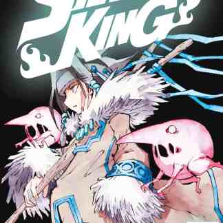 Copertina originale del volume finale di Shaman King final edition 7, manga di Hiroyuki Takei, con figura principale e spiriti.