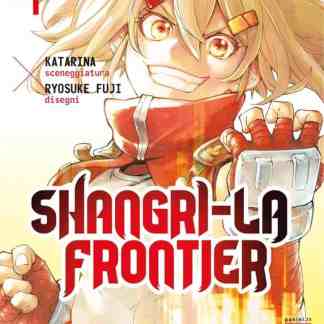 Alt: Copertina del manga Shangri-La Frontier volume 4, personaggio con capelli biondi, energia e determinazione.