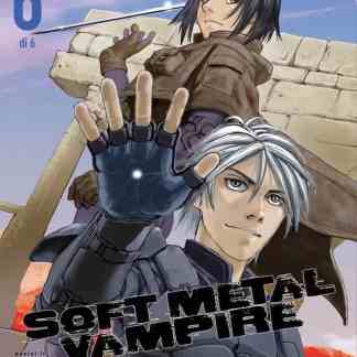 Vampiro di stile soft metal in un fumetto manga dinamico.