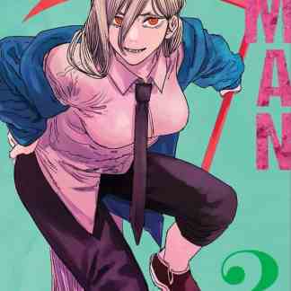 Personaggio di Chainsaw Man con stile manga, demone con corna, abbigliamento casual e espressione minacciosa.