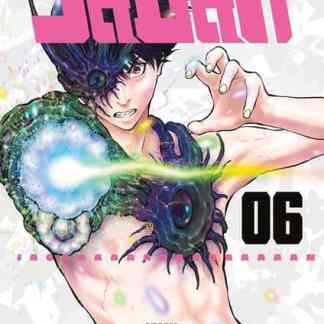 Illustrazione di Jagan con poteri energetici e stile manga giapponese.