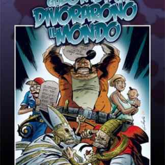 Copertina di "Gli zombie che divorarono il mondo vol. 2" con dinosauri e apocalisse.