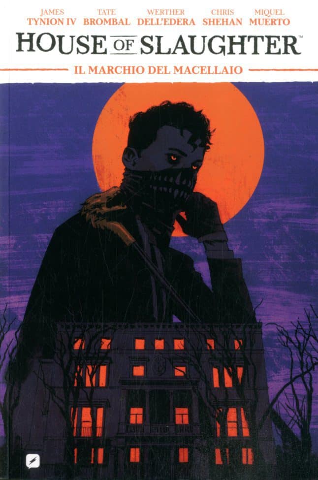 Copertina horror con figura misteriosa e casa infestata.