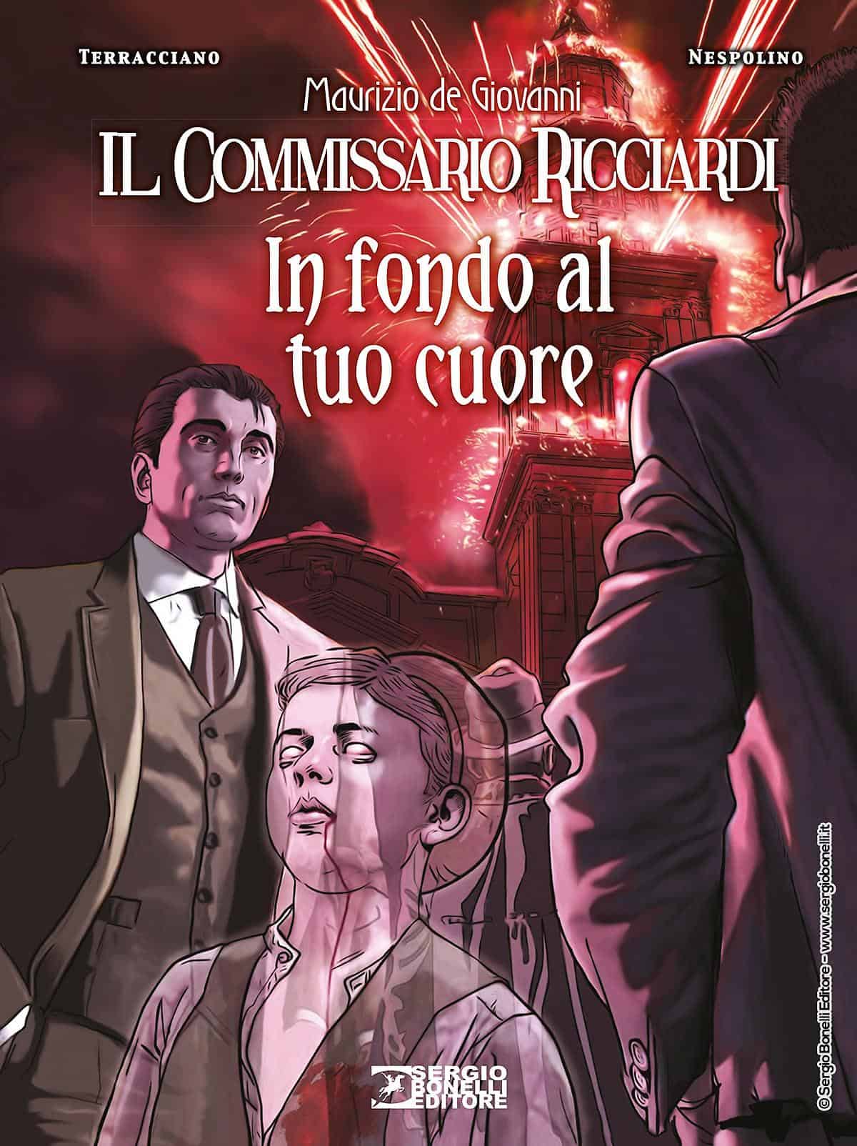 Ritratto realistico del detective in un'ambientazione drammatica.