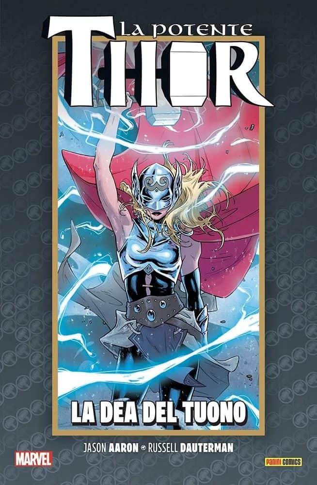 Potente Thor in azione con poteri del tuono, protagonista di un fumetto Marvel con mitologia nordica e supereroi.