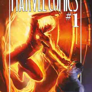 Copertina di un fumetto Marvel Comics #1, edizione speciale dell'80° anniversario, con personaggi iconici e atmosfera energica.