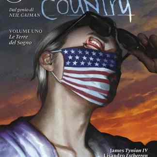 Copertina di "Le Terre del Sogno" di Nightmare Country 1, fumetto horror con personaggi iconici e temi inquietanti.