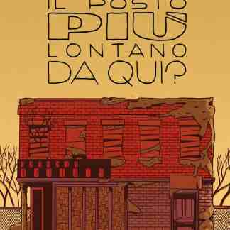 Un'immagine di una casa abbandonata, con pareti di mattoni rossi e finestre rotte, rappresenta il tema del luogo più lontano. Perfetta per appassionati di fumetti e mistero.