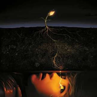 Illustrazione di una donna con un fiore piantato nel terreno e radici visibili, simbolo di rinascita e rivoluzione.