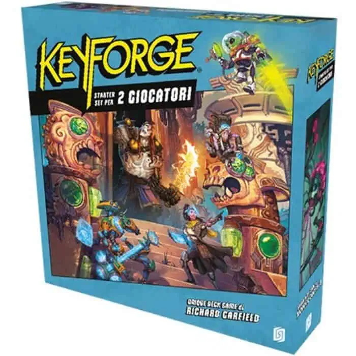 Gioco di carte strategico KeyForge per 2 giocatori, perfetto per appassionati di giochi di carte fantasy.