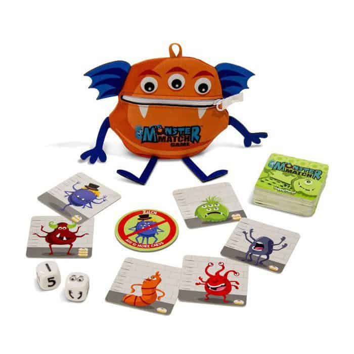 Gioco di carte Monster Match con mostri divertenti, perfetto per famiglie e bambini, ottimo come idea regalo.