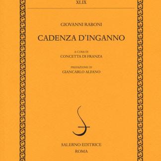 Copertina di libro "Cadenza d'inganno" di Giovanni Raboni, letteratura italiana.