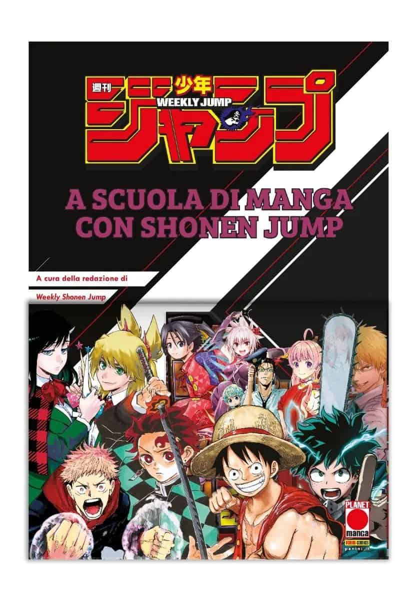Alt: Copertina di una rivista di manga con personaggi di anime popolari di Shonen Jump.