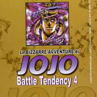 Copertina del fumetto di Jojo Battle Tendency 4 con protagonista Hirohiko Araki.