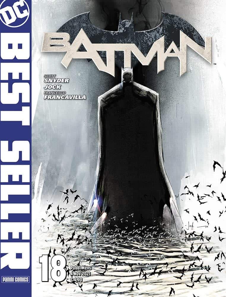 Batman fumetto di Scott Snyder e Greg Capullo, copertina in stile dark, ombre e atmosfera oscura.