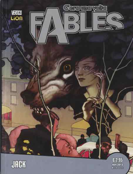 Copertina del fumetto Fables 3 con illustrazione di personaggi magici e città.