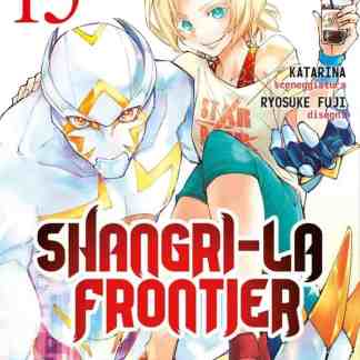 Copertina manga Shangri-La Frontier 15 con personaggi animati.