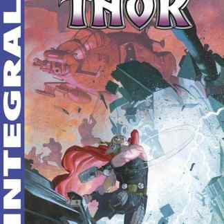 Alt: Copertina di Thor di Jason Aaron n.6, fumetto Marvel con Thor in azione tra esplosioni e astronavi.
