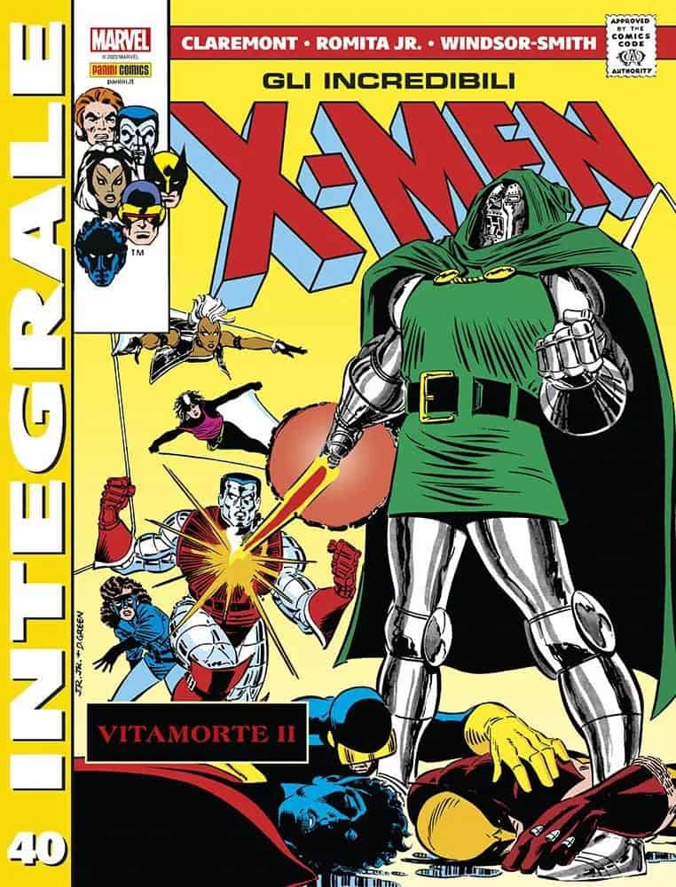 Copertina di un fumetto Marvel degli X-Men, personaggi iconici e azione intensa.