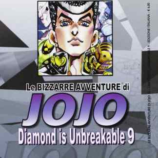 Copertina di Jojo Diamond is Unbreakable 9 con personaggio stilizzato di Hirohiko Araki.