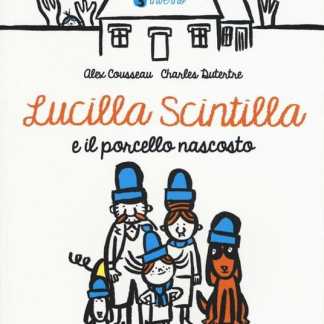 Illustrazione libro bambini, personaggi e casa in stile fumetto.
