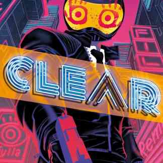 Illustrazione di un cyborg in stile neon, ambientato in una città futuristica con luci vibranti e atmosfera cyberpunk.