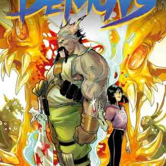 ALT: Immagine di un fumetto con dinosauro e personaggi umani in stile fantasy.