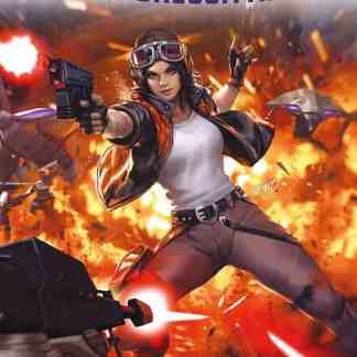 Dettagli: Dottoressa Aphra in azione con pistola, esplosioni e combattimenti.