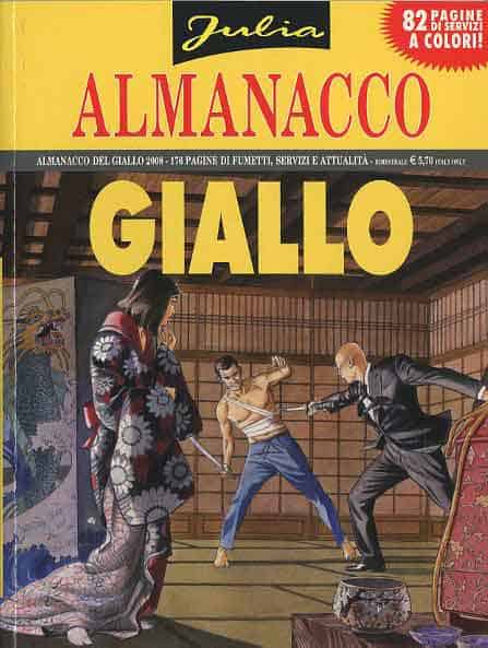 Copertina di Almanacco del Giallo 2008 con tema Julia, ricco di fumetti, servizi e novità di mistero.